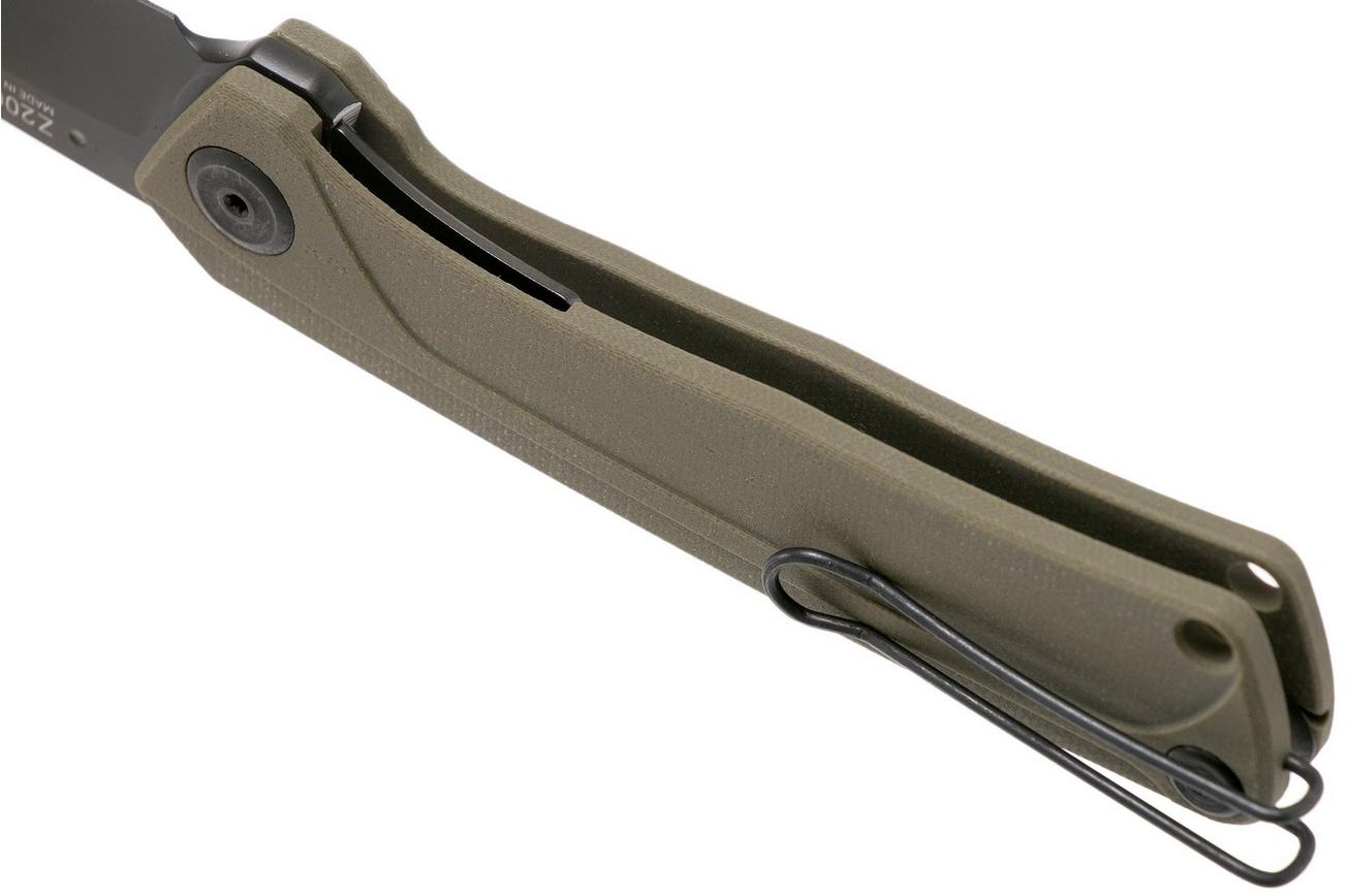ANV Z200 Sleipner, DLC, Linerlock, G10, Olive, Z200-021 zakmes