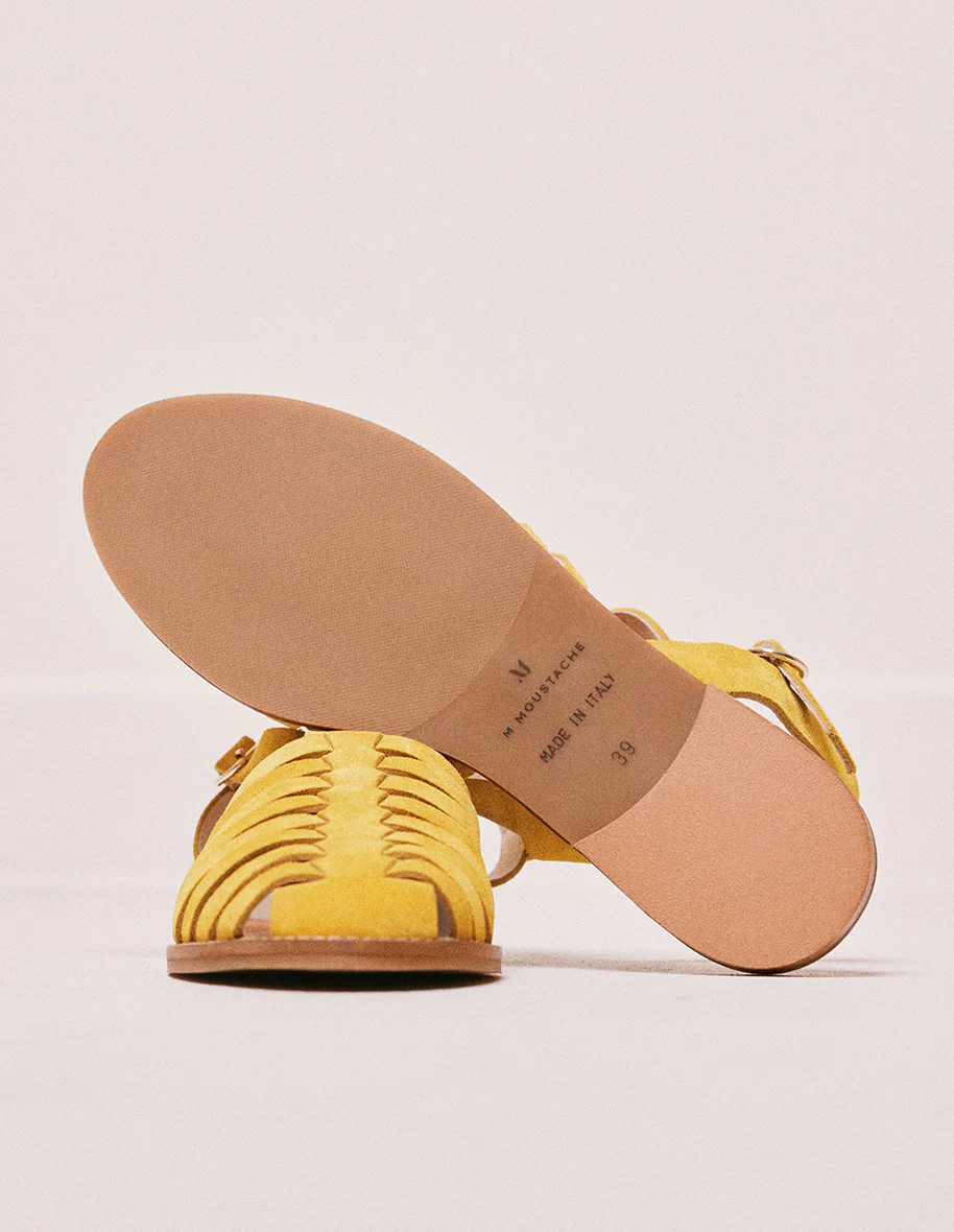 Sandales Cécile - Suède jaune
