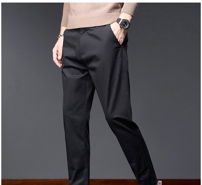 Andrei - Mid Rise Plain Crop Slim Fit Broek