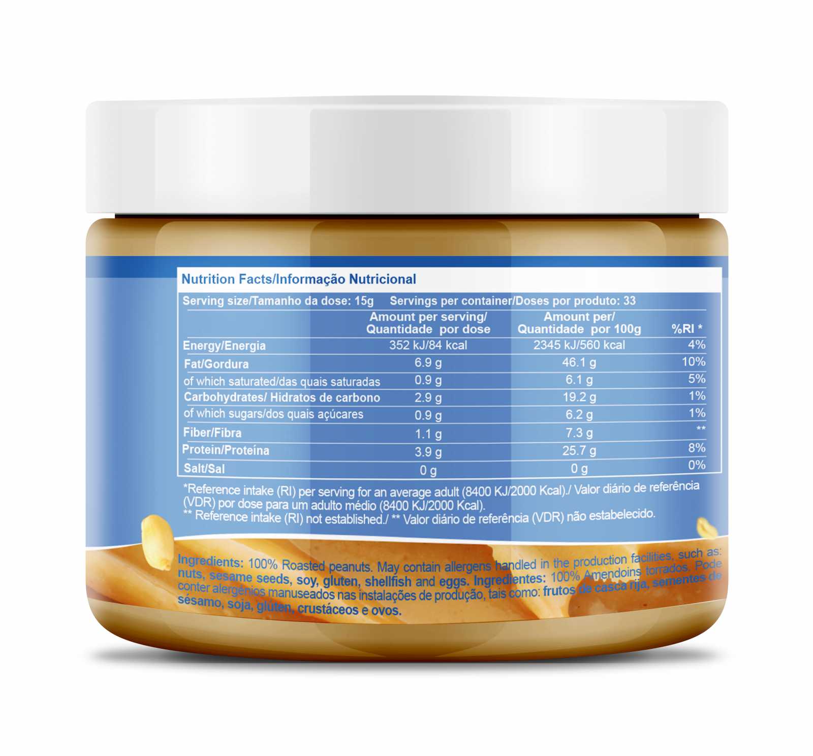 Manteiga de Amendoim Cremosa Zumub 500g