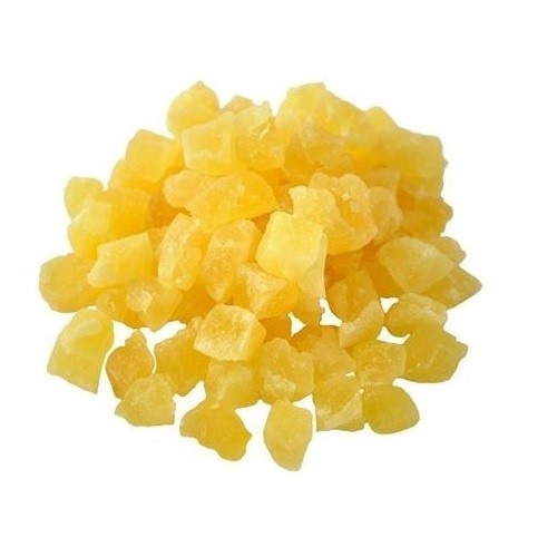Petisco desidratado com sabor de abacaxi para papagaios.