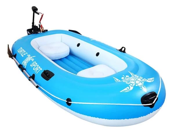 AIRFUN Gummibåd, PVC, med el-motor (ekskl. batteri)