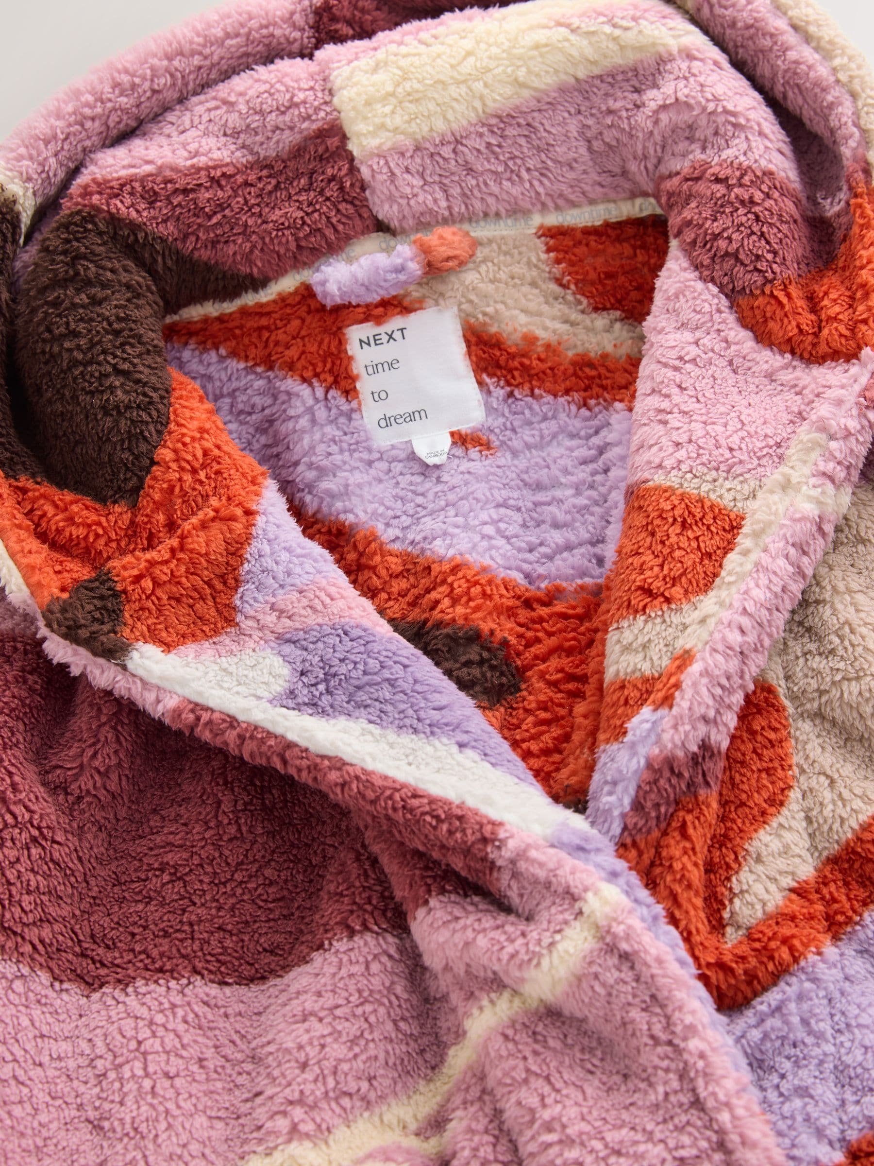 Orange Abstract Scene Print - Teddy Borg Dressing Gown