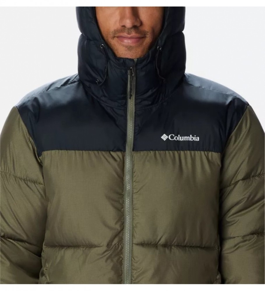 Jaqueta acolchoada com capuz Columbia Puffect verde