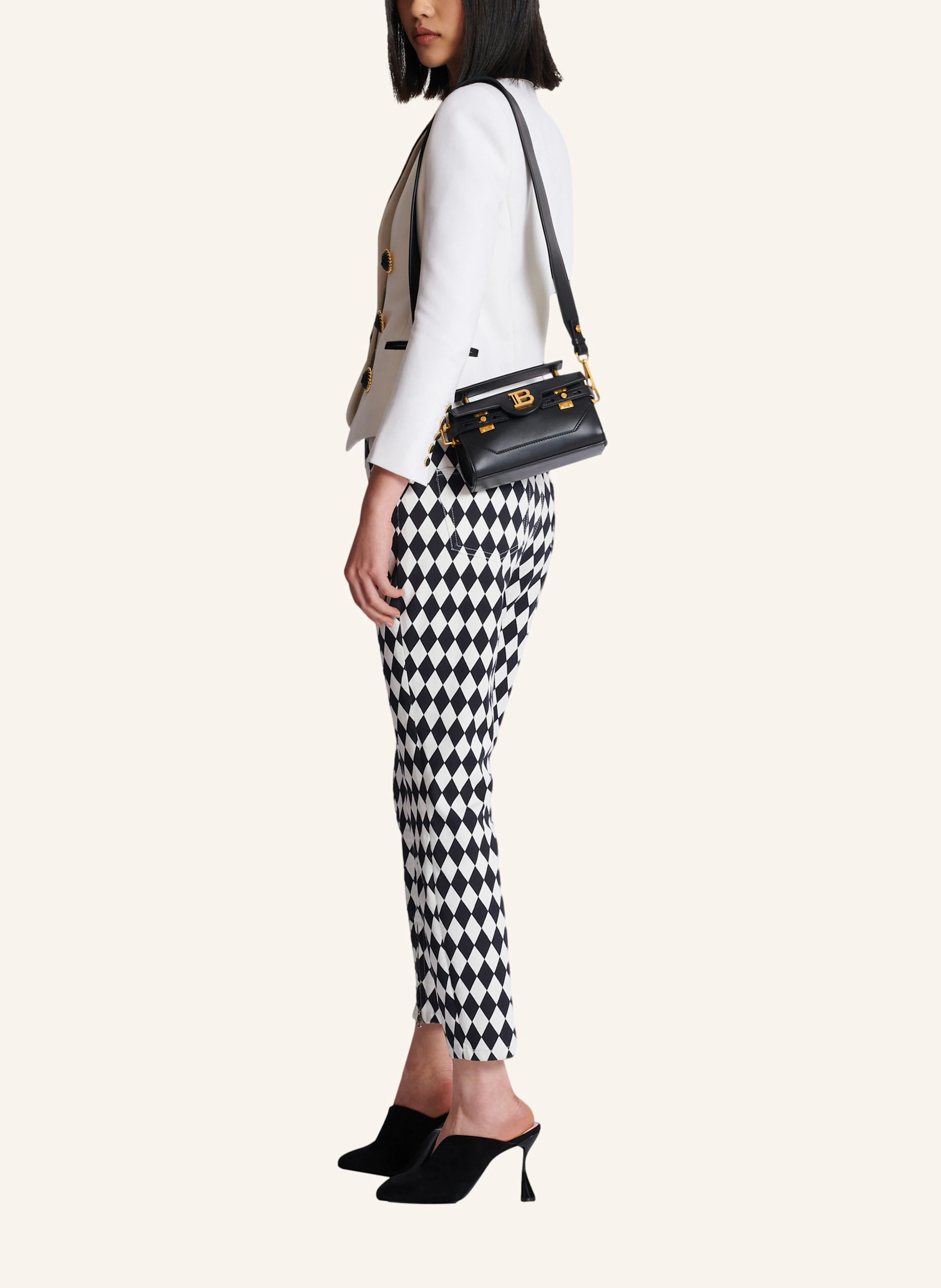 BALMAIN Tasche B-Buzz 19 aus Leder