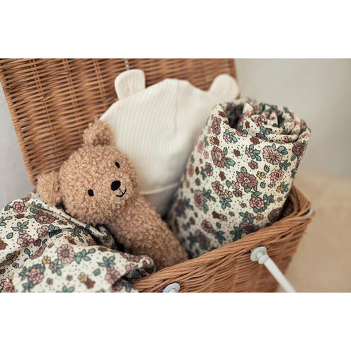 Lot de 2 langes gaze de coton large Retro Flowers - JOLLEIN