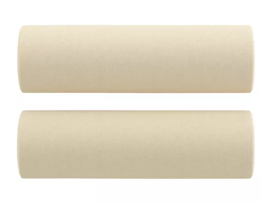Ensemble de canapés 3 pcs avec coussins crème tissu