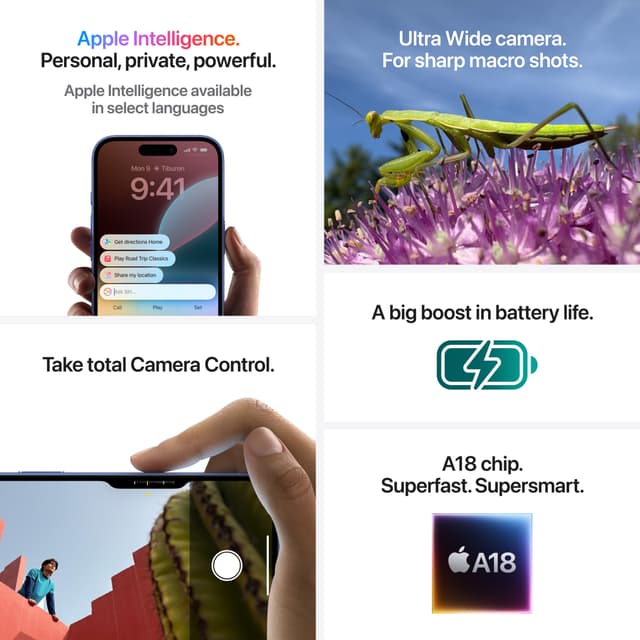 iPhone 16 – 5G smartphone 256GB blågrøn