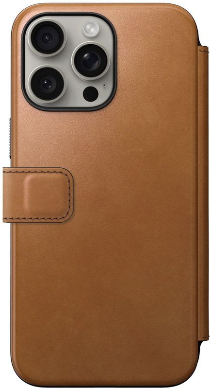 Nomad - Modern Leather Folio - Bookcase - English Tan - Echt Leer