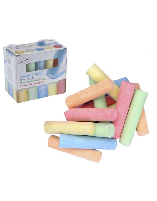 Homestyle Stoepkrijt - Buitenspeelgoed - 15 stuks