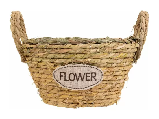 Panier en corde tressée marron d25x13h