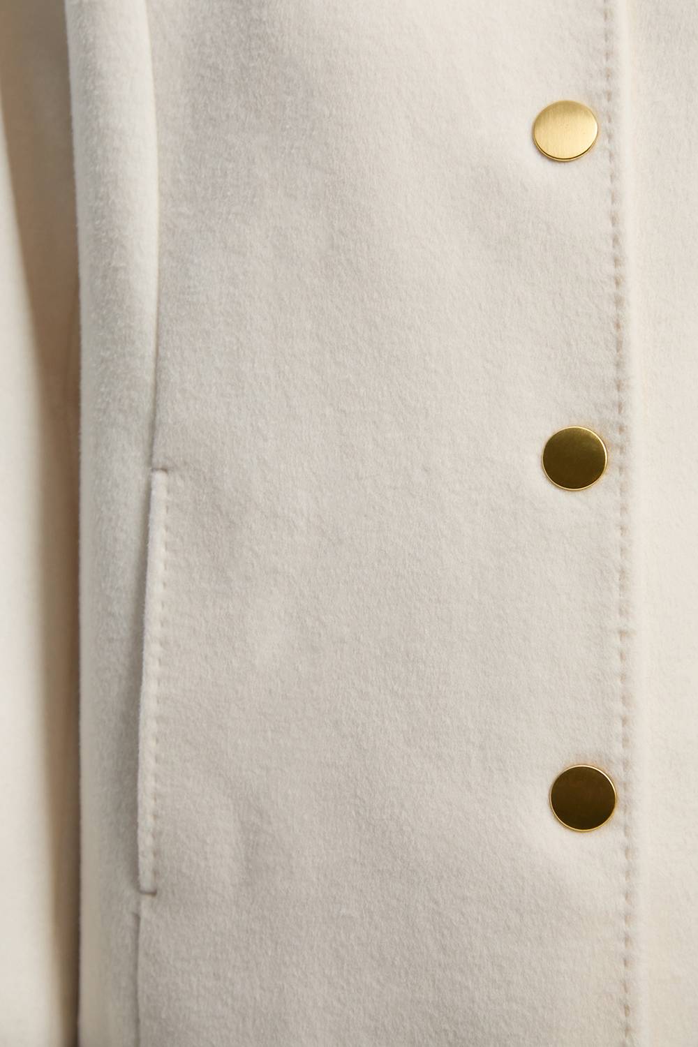 KarenMillen Manteau Court Ajusté en Laine Brossée avec Écharpe Amovible - Taille Haute