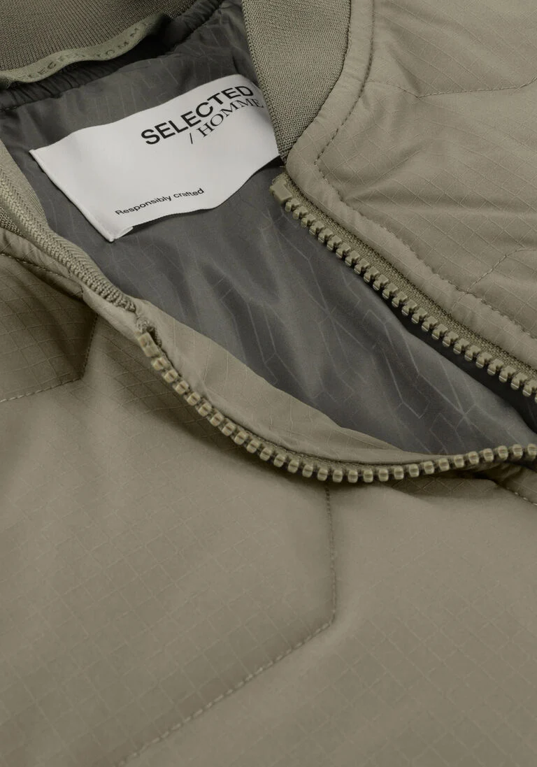 SELECTED HOMME groene selected homme gewatteerde jas slhdeckard redown bomber jkt 2023 w