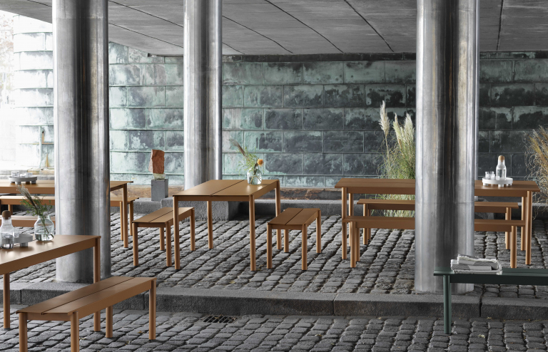 Muuto Linear Steel tuintafel 200x75 Grey