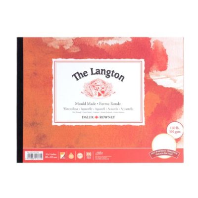 Daler Rowney Langton 12x9 Watercolour Hot Pressed Pad : 300 GSM