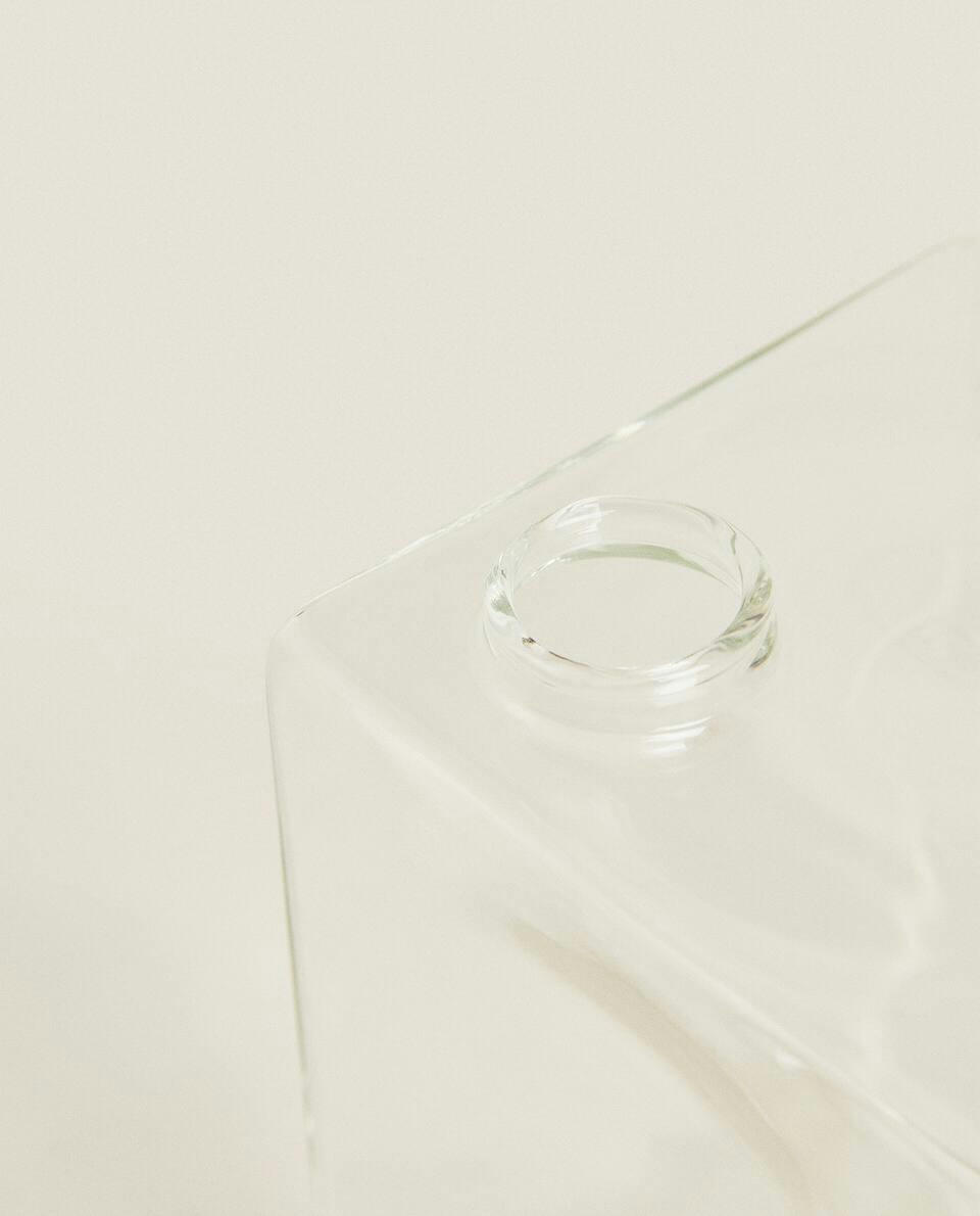VASO DE VIDRO QUADRADO