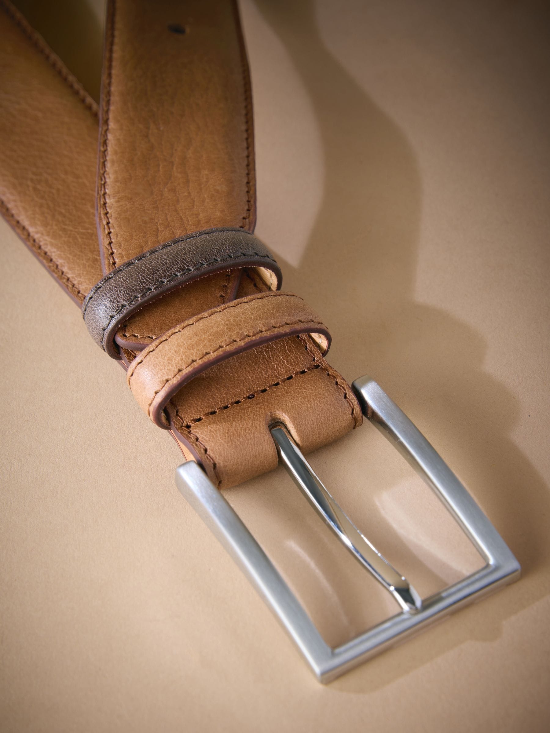 Lichtbruin - Signature leren riem