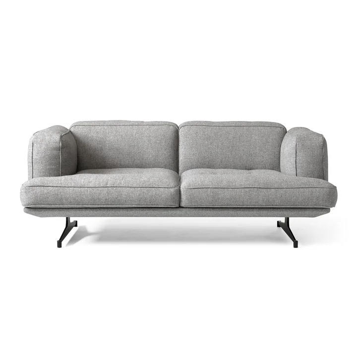 &Tradition - Inland Sofa AV22, 2-Sitzer, Gestell schwarz / grau (Hallingdal 130)