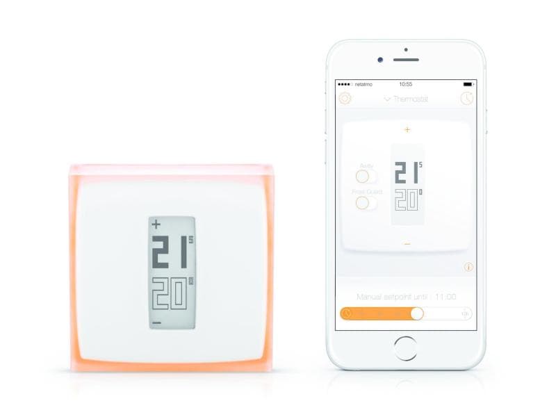 Netatmo Comfort Wandthermostat Raumthermostat Netatmo Smartes Thermostat | Dank dem Smarten Thermostat von Netatmo lassen sich Komfort und Energieeinsparung im Alltag kombinieren