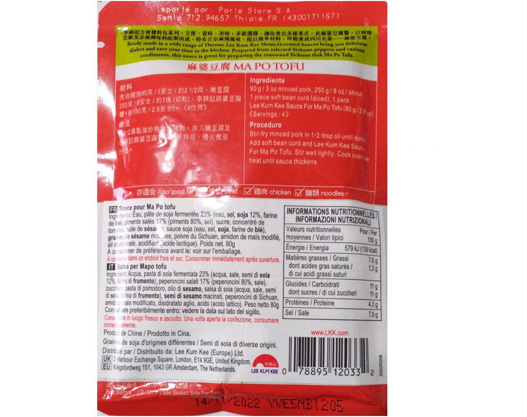 MOLHOS LEE KUM KEE MA PO TOFU 80G