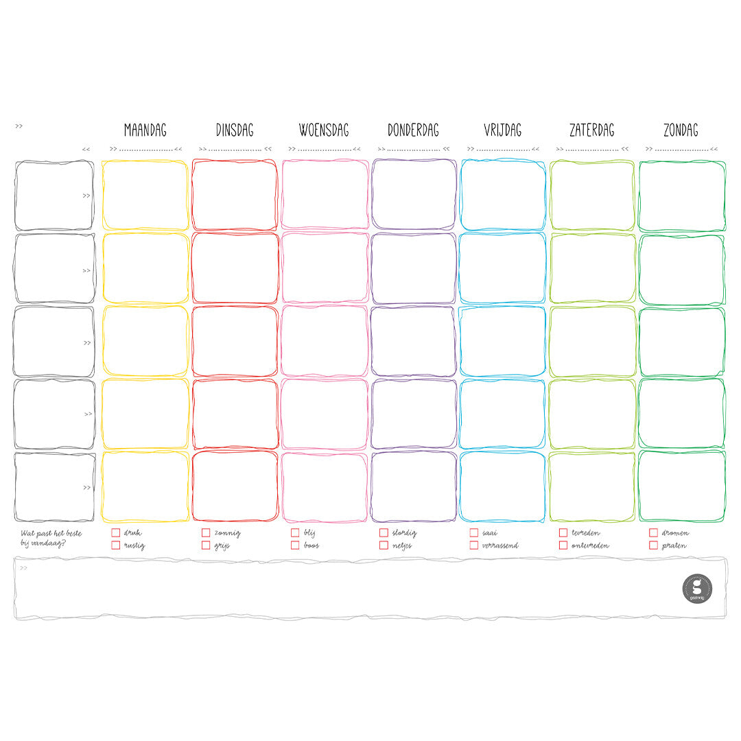 Gezinnig weekplanner notitieblok