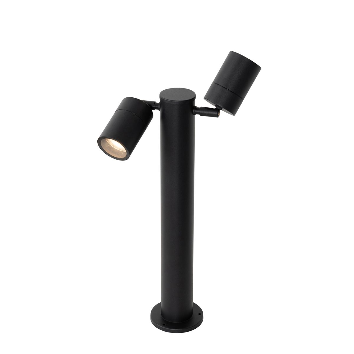 Buitenlamp zwart met grondpin en kabelmof 45cm 2-lichts IP44 - Duo