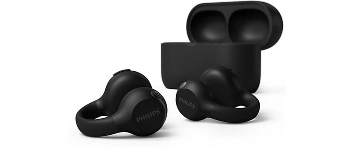 Open-Ear-Kopfhörer TAQ2000BK/00 SchwarzOpen-Ear True Wireless Kopfhörer mit klarem Sound und hohem Tragekomfort