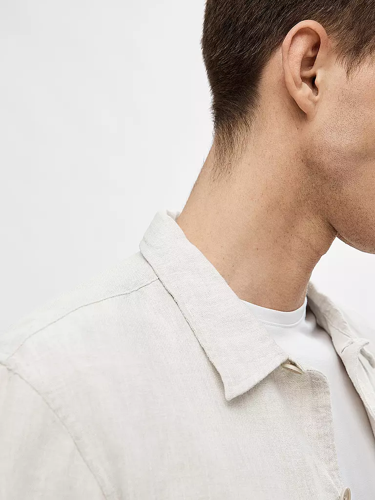 SELECTED Overshirt SLHMADS-LINEN weiss