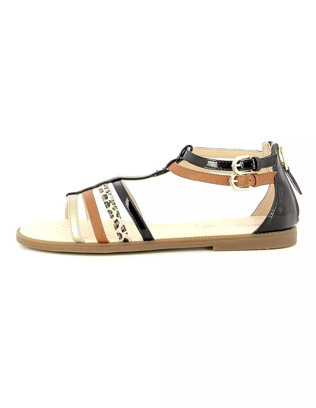 GEOX KARLY - Sandales & nu-pieds Blackcaramel