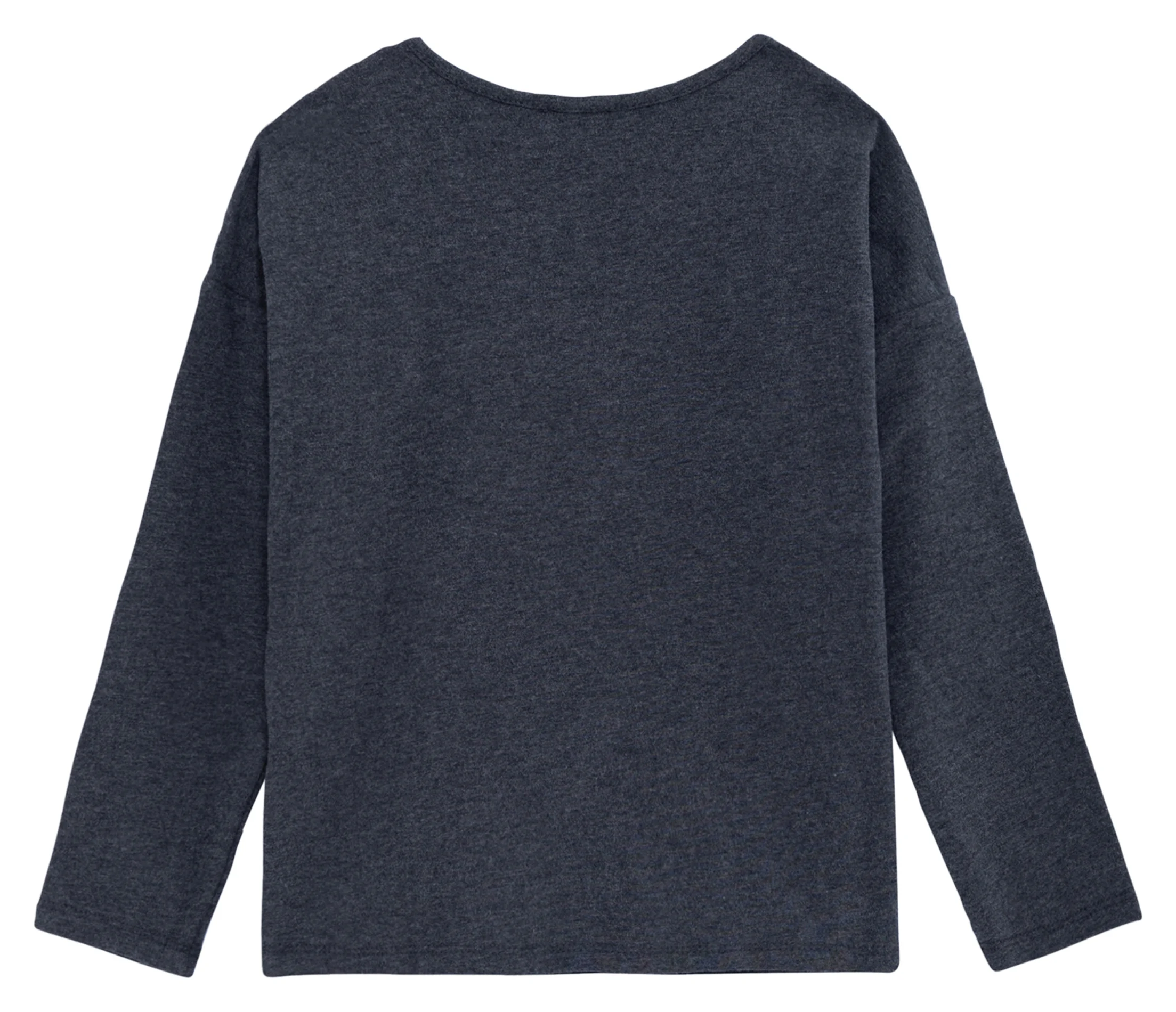 Tee-shirt col rond en coton mélangé | Gris