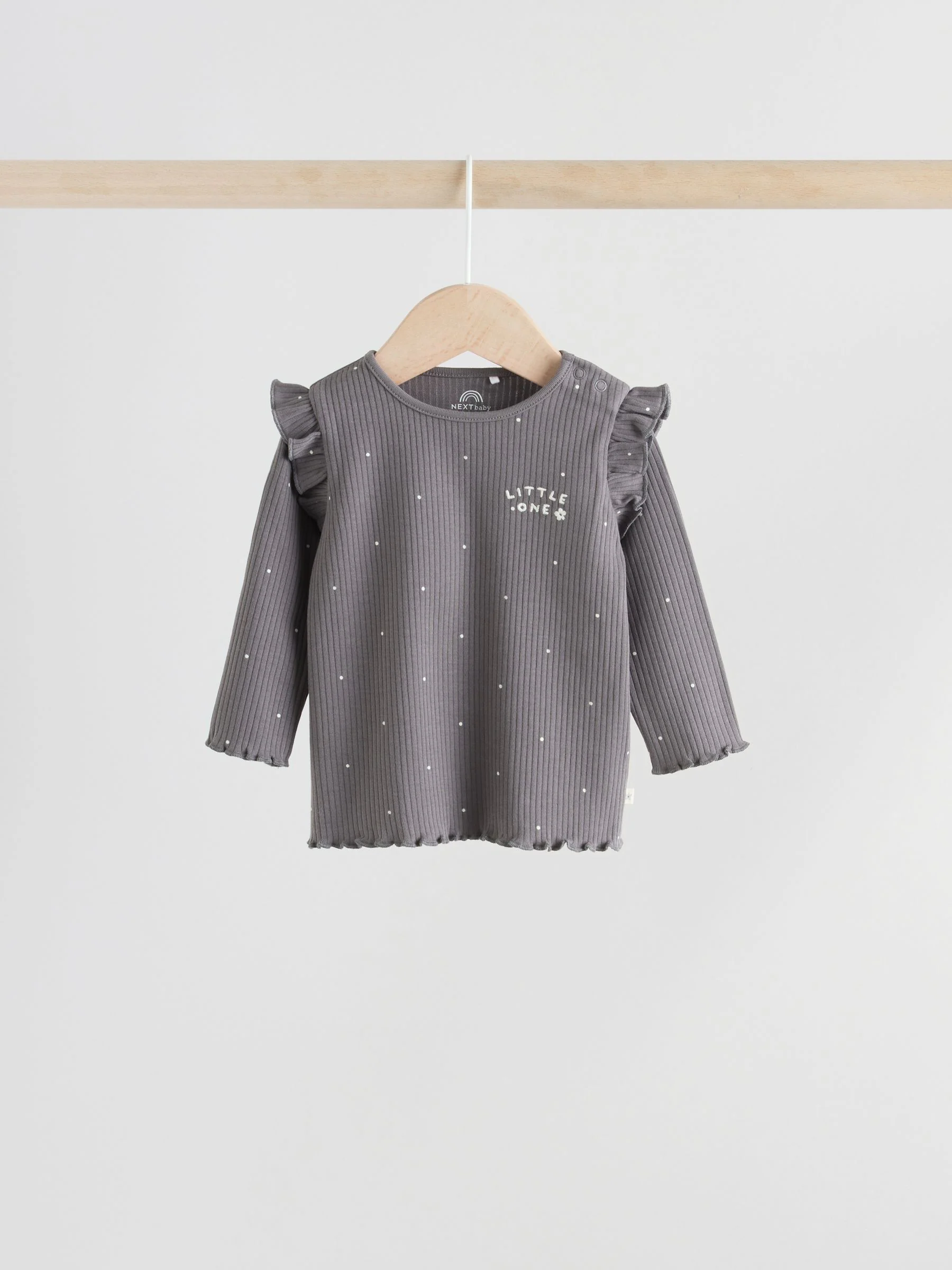 Grijs met bloemen - Babyset van top met Lange mouwen en Leggings met Bodywarmer 3 -delig (0mnd -2jr)