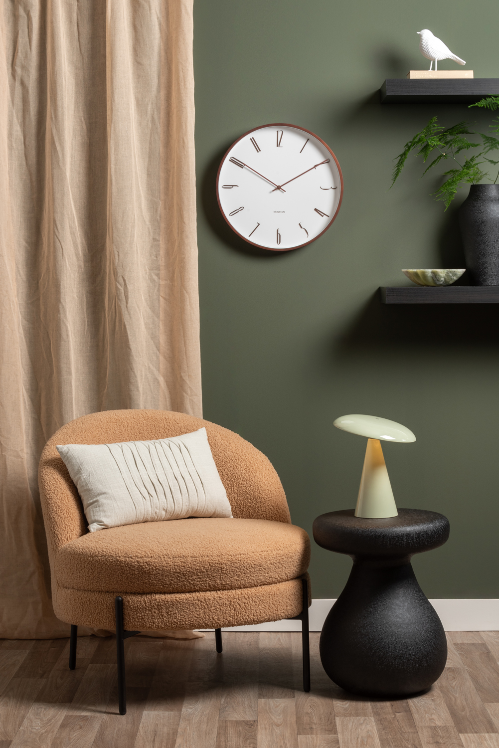 Wall clock Scandia white