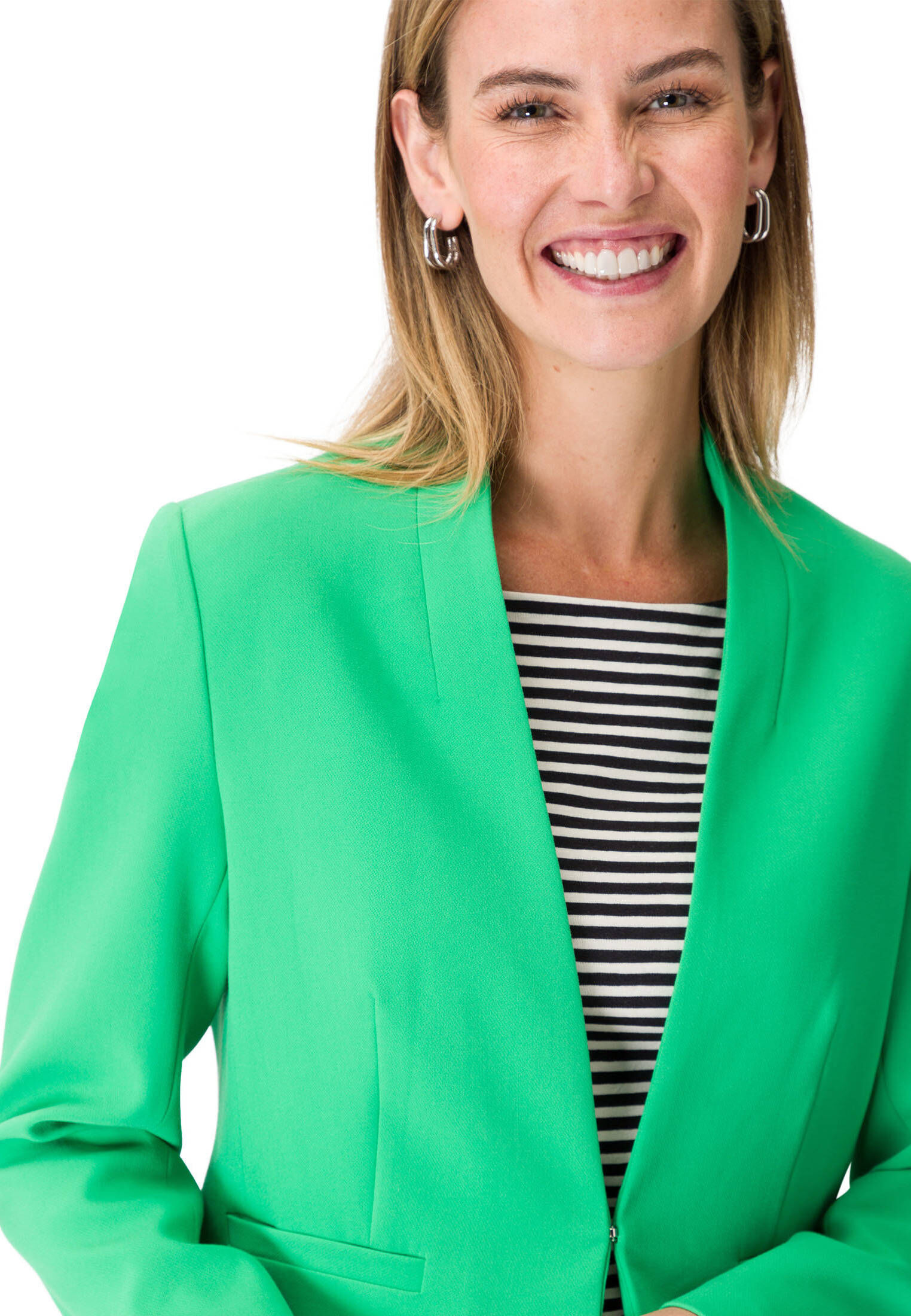 zero| Damen Longblazer mit Paspeltaschen