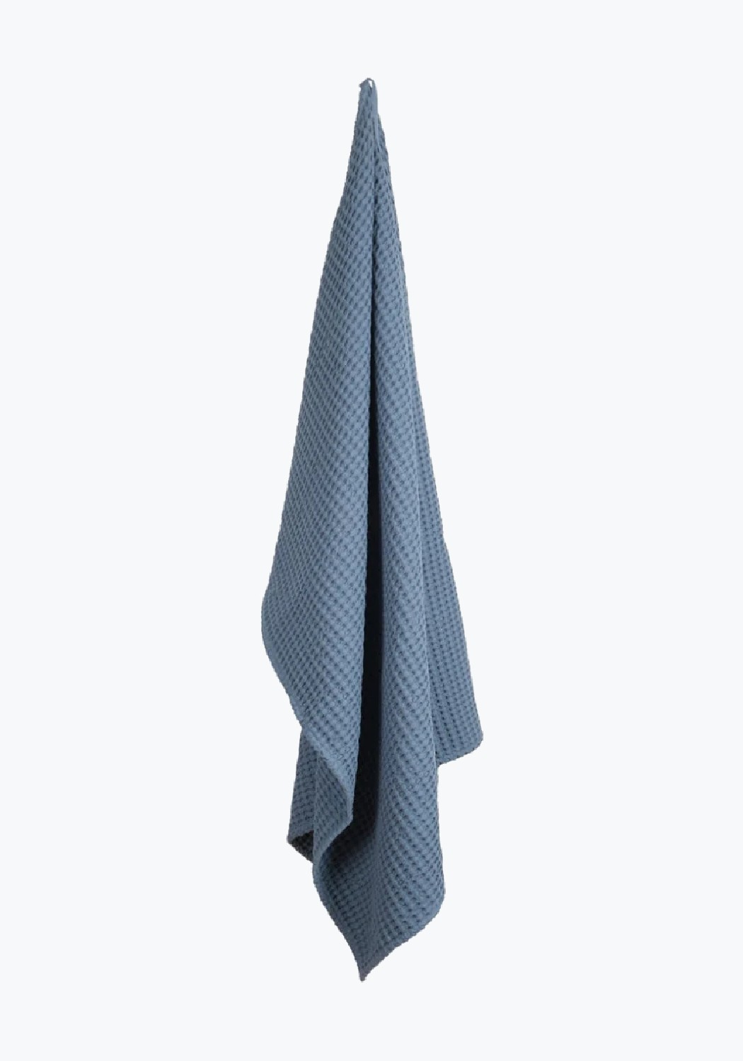 The Organic Company Badetuch Big Waffle Towel and Blanket Grey Blue