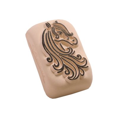 LaDot - Pierre pour tatouage éphémère - en céramique - taille M (2 x 4 cm) - cheval