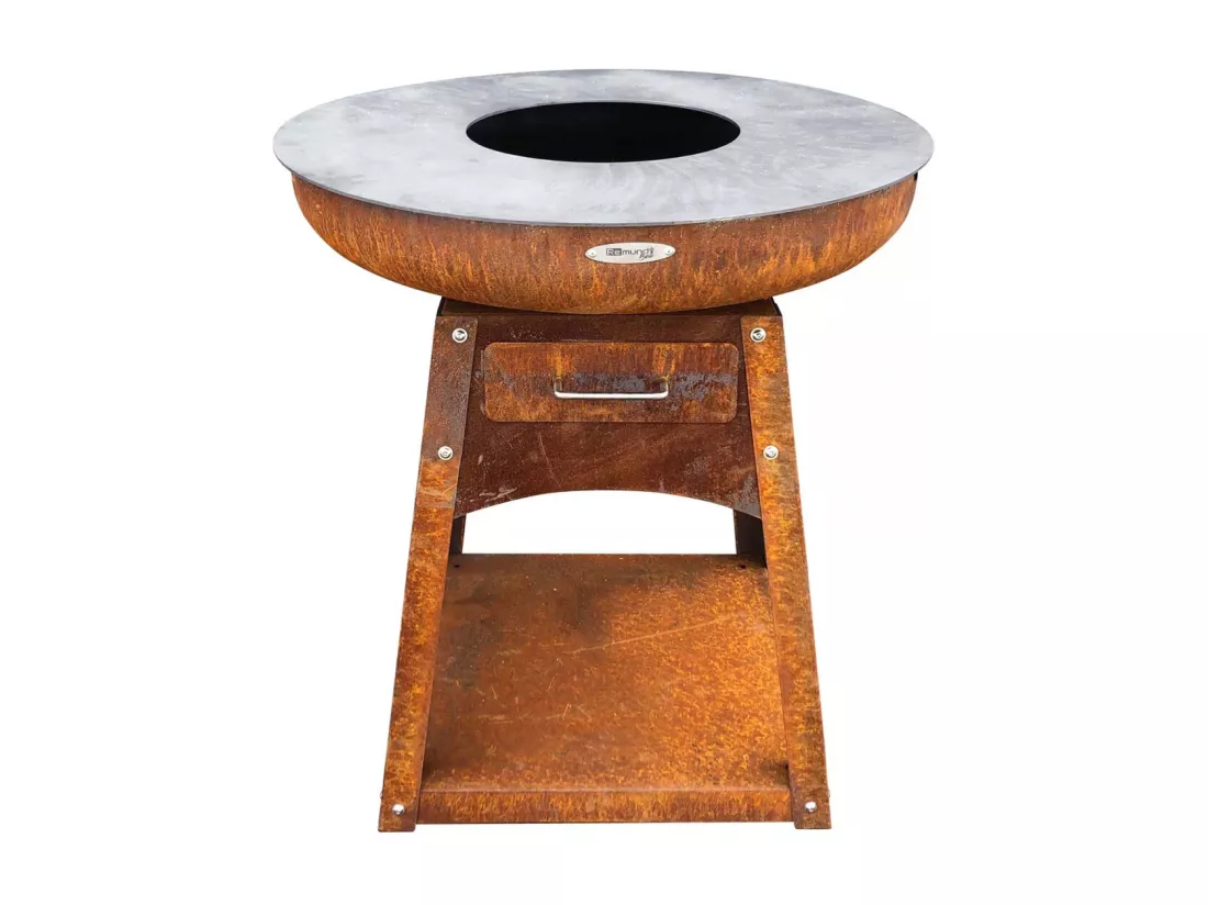 Barbecue brasero en acier Zelos Hauteur 80 cm Diamètre 82 cm