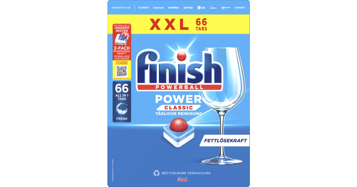 Finish Powerball Tabs Classic XXL 66er-Packung
