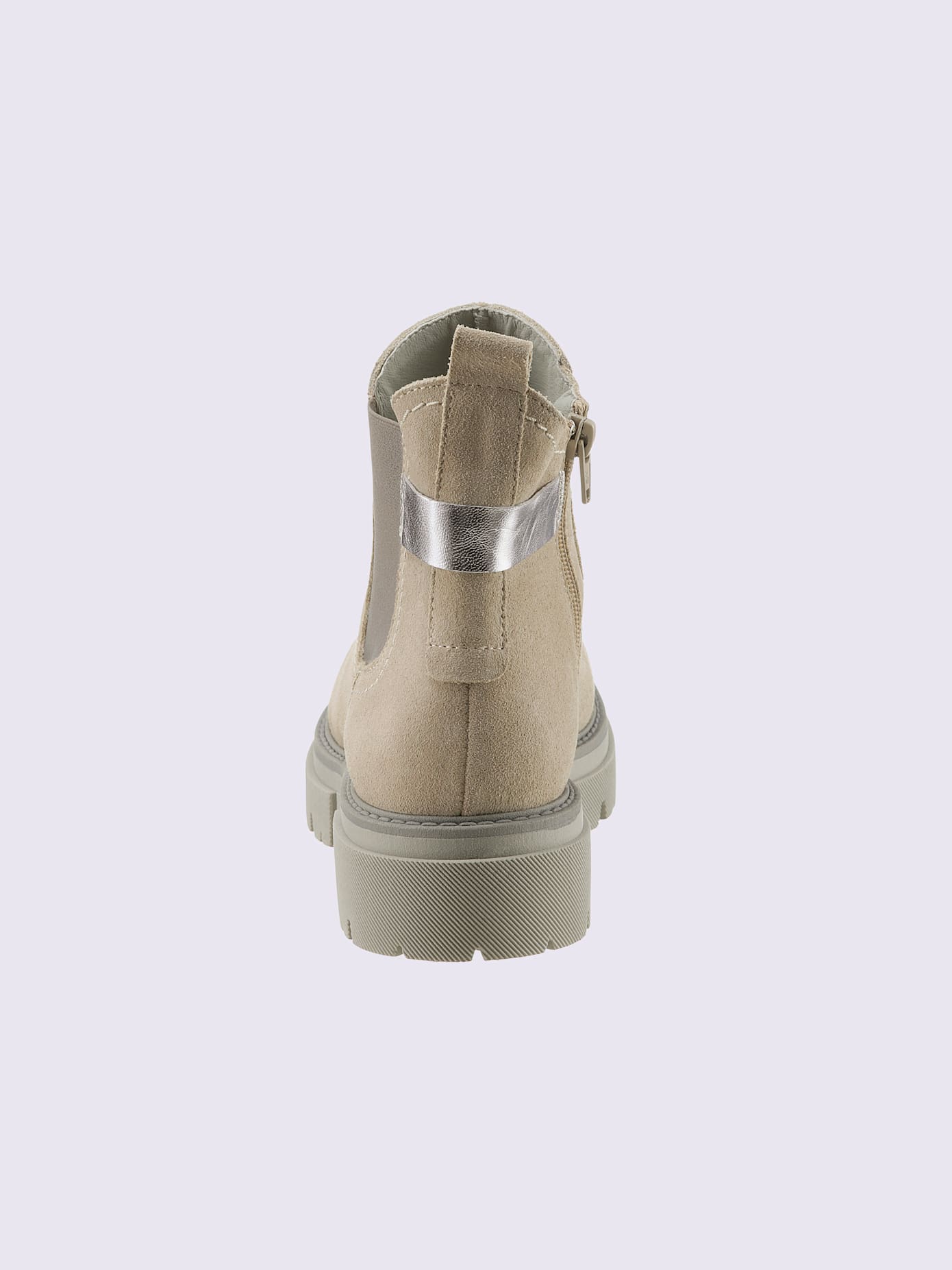 Bottines cuir velours de vache.
