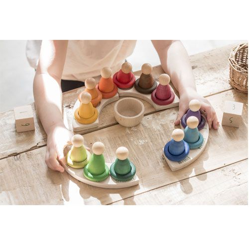 Grapat ringen regenboog 4,5 cm - 6 kleuren (36st)