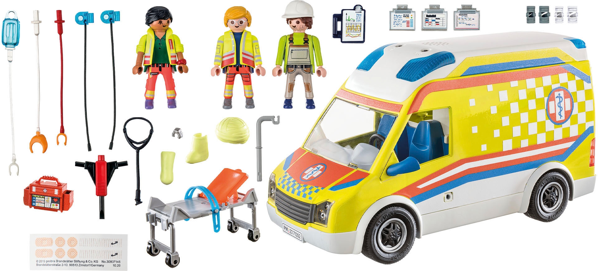 Playmobil® Konstruktions-Spielset »Rettungswagen mit Licht und Sound (71202), My City Life« mit Licht und Soundmodul