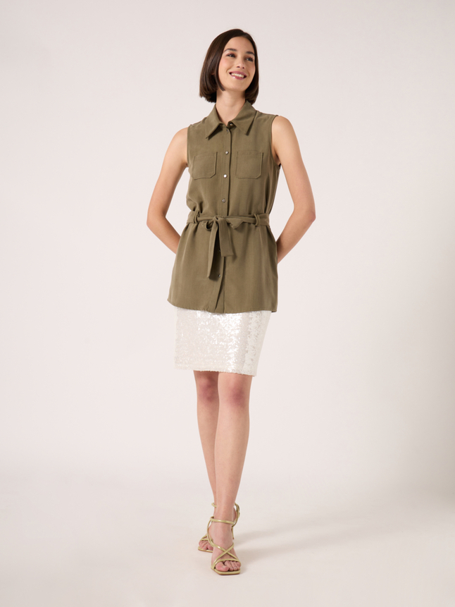 Chemise sans manche upcyclée