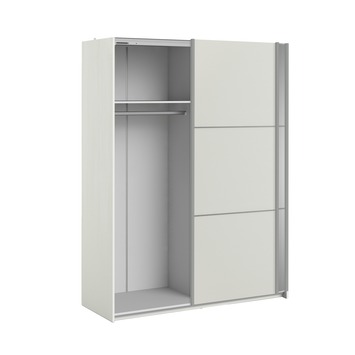 Kledingkast Janneke wit met spiegel 202x152x64 cm
