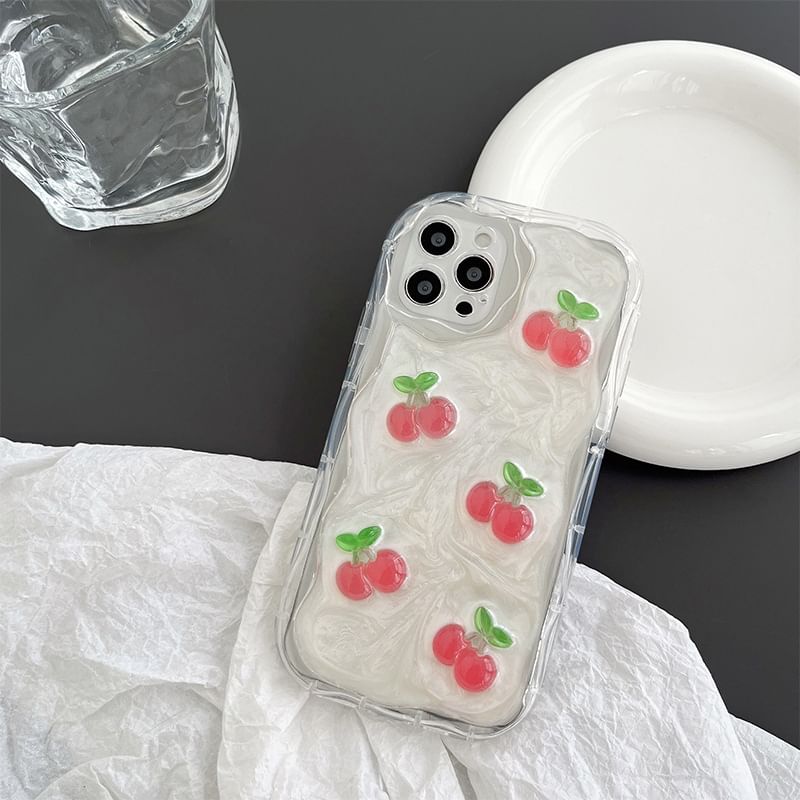 Mobby - Cherry / Hart Gespiegeld Telefoonhoesje - iPhone 15 Pro Max / 15 Pro / 15 Plus / 15 / 14 Pro Max / 14 Pro / 14 Plus / 14 / 13 Pro Max / 13 Pro / 13 / 13 mini / 12 Pro Max / 12 Pro / 12 / 12 mini / 11 Pro Max / 11 Pro / 11