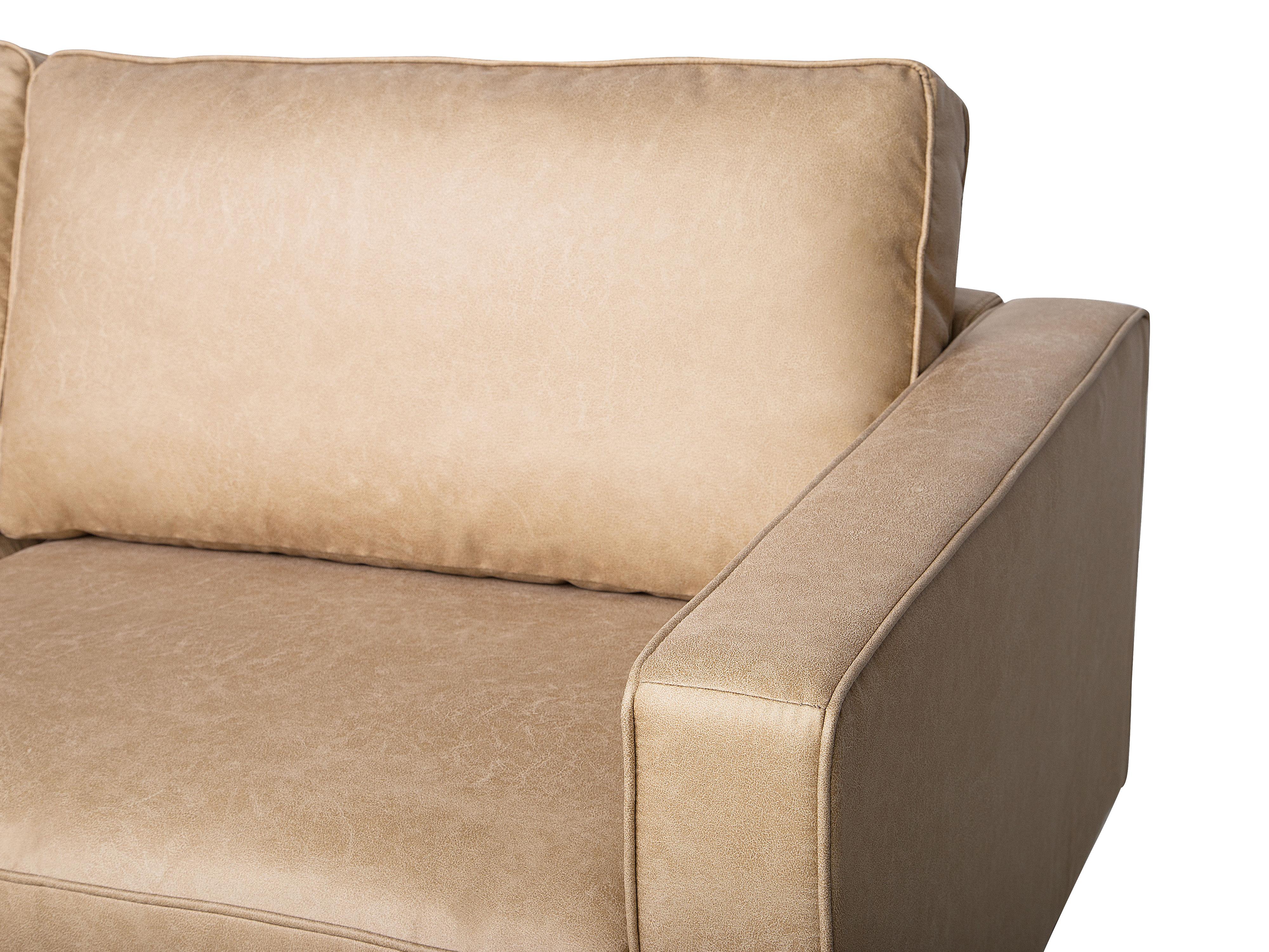 Bank 3-zits SAVALEN Kunstleer Beige