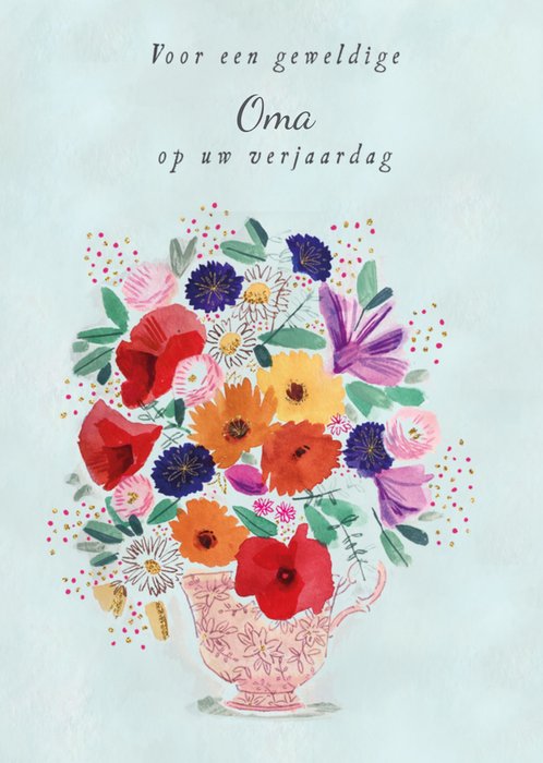 Pigment | Verjaardagskaart | oma | bloemen