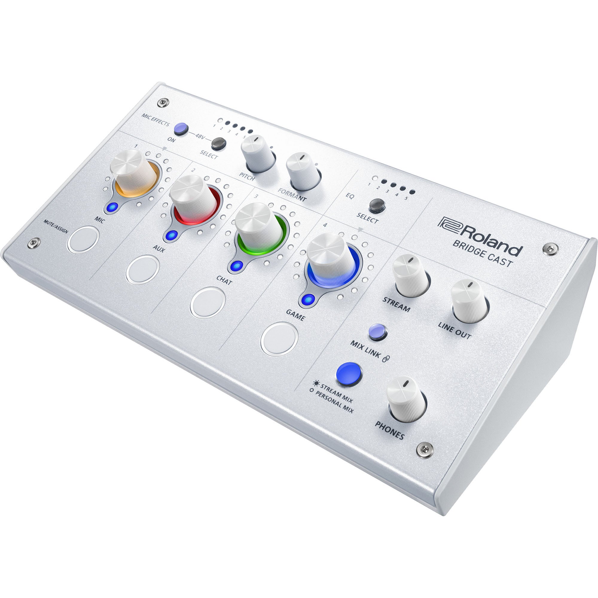 Roland Bridge Cast Ice White gaming audio mixer