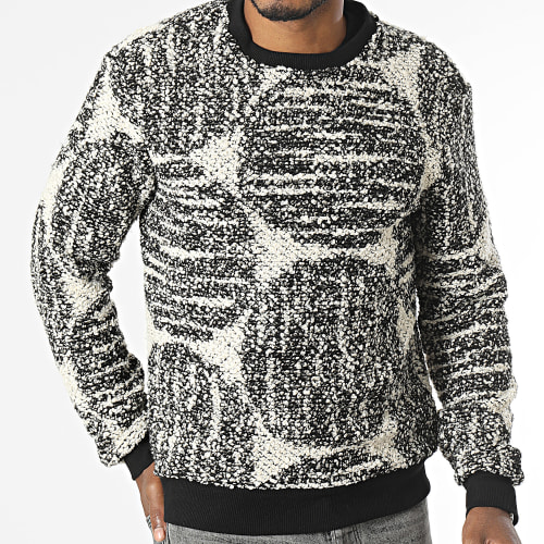 Pull Blanc Noir