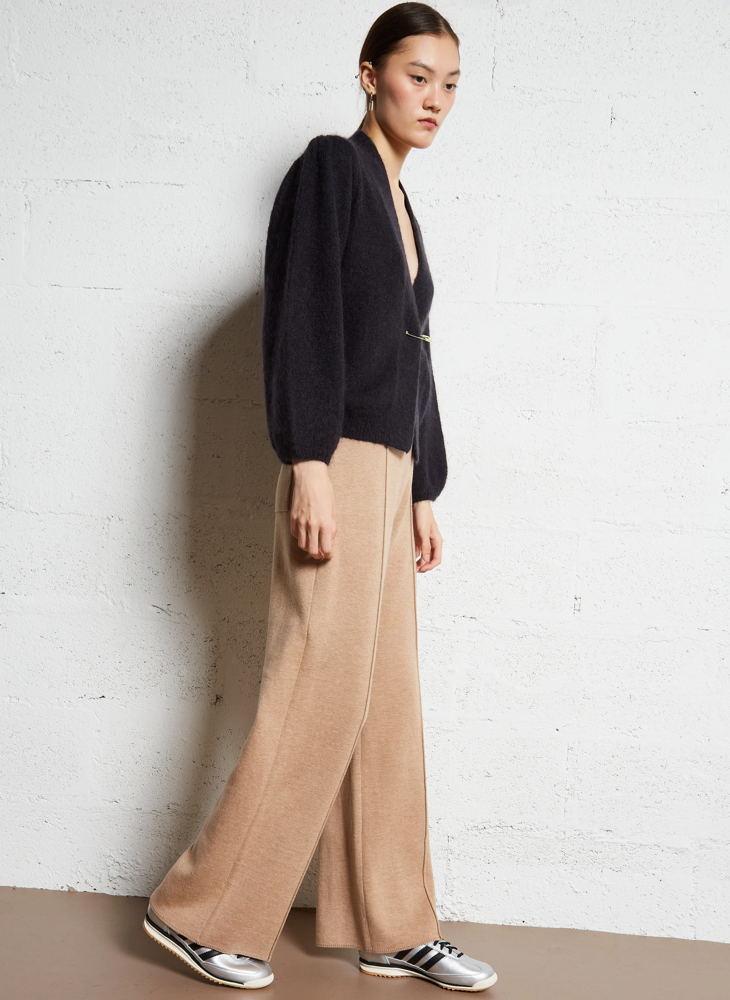 CONSTANTI - Pantalon large en laine mélangée | Beige