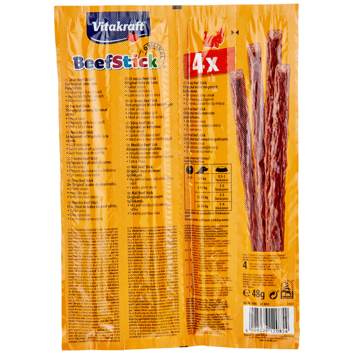 Vitakraft Beef-Stick Hundesnack Truthahn 4x12g
