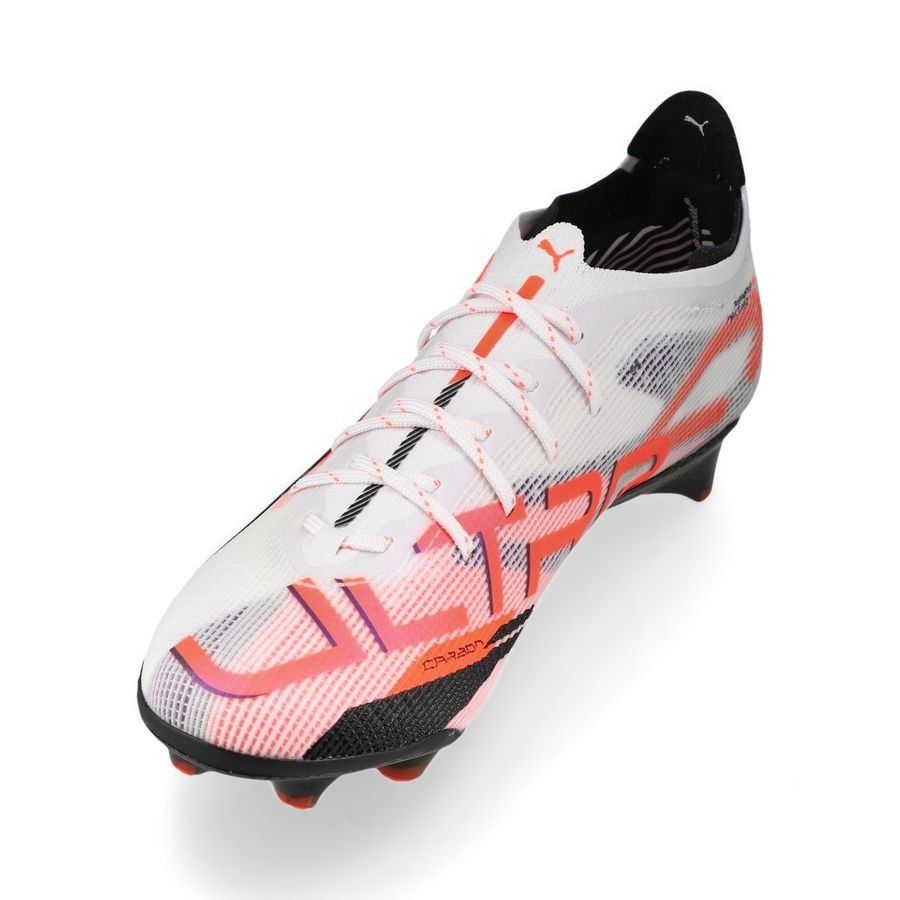 PUMA Ultra 5 Carbon FG Unlimited - Blanc/Noir/Glowing Red Femme
